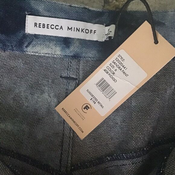 Rebecca Minkoff Sandra Boyfriend Shades Of Blue Denim Jeans, Size 6 - Picture 7 of 8
